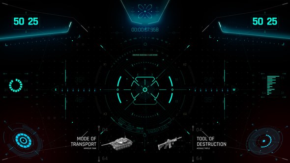 Videohive HUD UI Game Controller Screen 2 Elements template preview