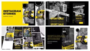 Videohive Warning Sale Instagram Stories Product Promo template preview