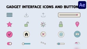 Videohive Gadget Interface Icons And Buttons for After Effects Openers template preview