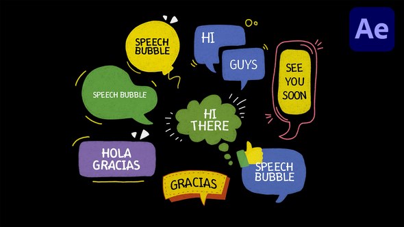 Videohive Lovely Speech Bubble | AE Titles template preview