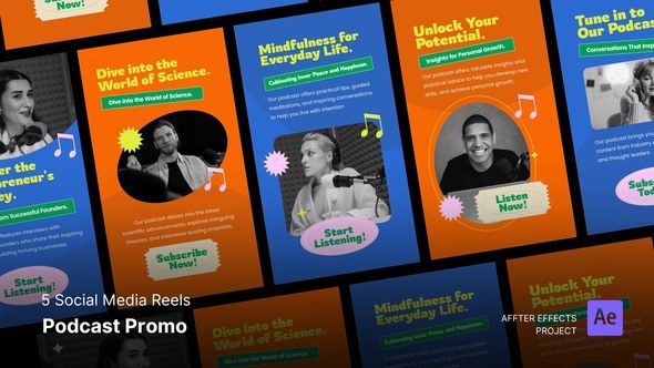 Videohive Social Media Reel - Podcast Promo Product Promo template preview