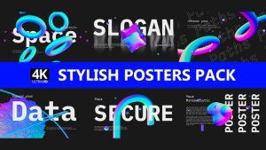 Videohive Stylish Posters Titles template preview