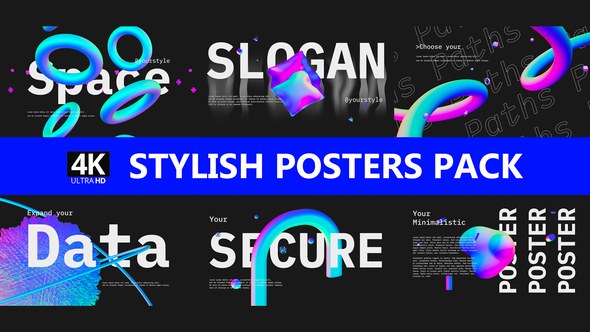 Videohive Stylish Posters Titles template preview