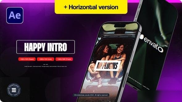 Videohive Vertical Happy Intro Openers template preview