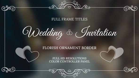 Videohive Wedding Invitation Overlays Elements template preview