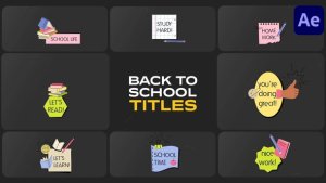 Videohive School Time Titles for After Effects Titles template preview