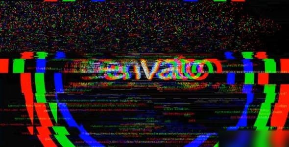 Videohive Circle Glitch Logo Logo Stings template preview