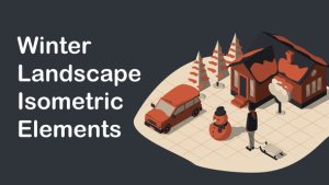 Videohive Winter Landscape Isometric Elements Elements template preview