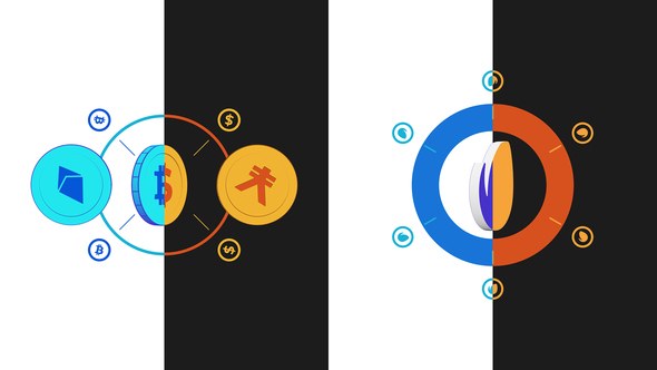 Videohive Crypto Coin Logo Reveal 4 Logo Stings template preview