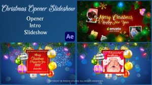 Christmas Opener Slideshow Video Displays template preview