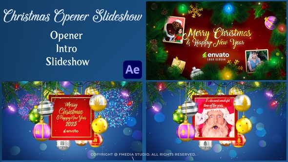 Christmas Opener Slideshow Video Displays template preview