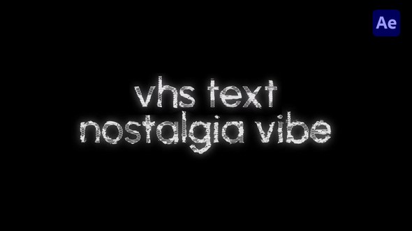 Videohive VHS Text Animations Titles template preview
