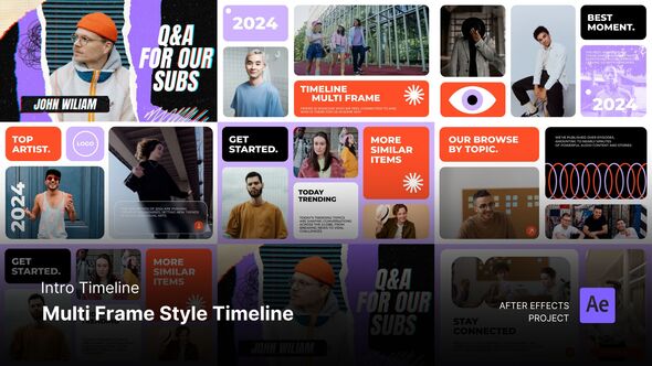 Videohive Intro/Opening - Timeline - Multi Frame Style After Effects Project Files Openers template preview