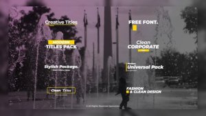 Videohive Minimal and Creative Titles Titles template preview