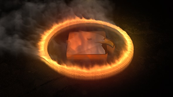 Fire Logo Reveal Video Displays template preview
