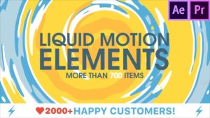 Liquid Motion Elements Video Displays template preview