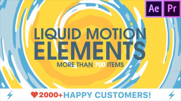 Liquid Motion Elements Video Displays template preview