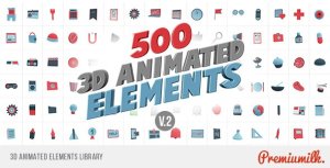 3D Animated Elements Library Video Displays template preview
