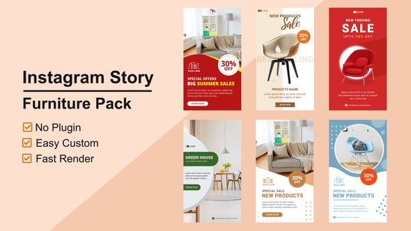 Videohive Furniture Instagram Stories V09 Product Promo template preview