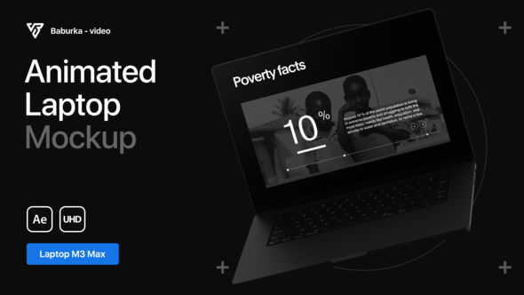 Videohive Animated Laptop Mockup | M3 Max Product Promo template preview