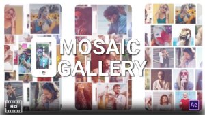 Videohive Mosaic Photo Gallery Vertical Product Promo template preview