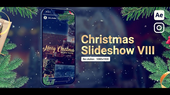 Videohive Vertical Christmas Slideshow 61062087 Openers template preview