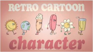 Videohive Retro Cartoon Character - Summer Elements template preview
