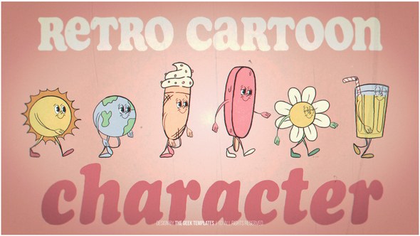 Videohive Retro Cartoon Character - Summer Elements template preview