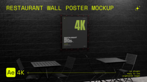 Videohive Restaurant Wall Poster Mockup Product Promo template preview