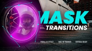Seamless Mask Transitions Video Displays template preview