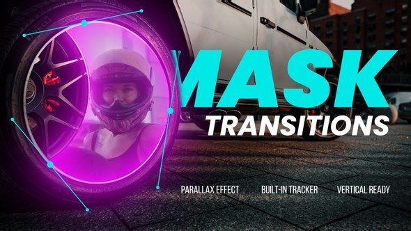 Seamless Mask Transitions Video Displays template preview