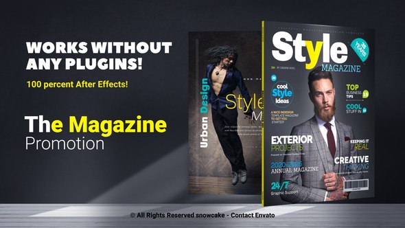 The Magazine Promotion Video Displays template preview