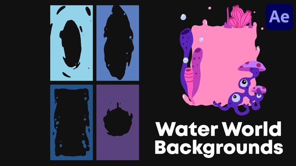 Videohive Water World Backgrounds | After Effects Elements template preview