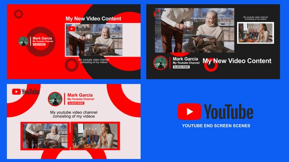 Videohive YouTube End Screen Pack - Outro & Subscribe Scenes вЂ“ After Effects Broadcast-packages template preview