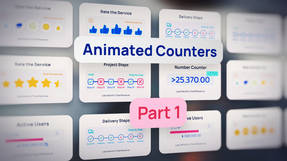 Videohive Animated Counters - Part 1 Infographics template preview