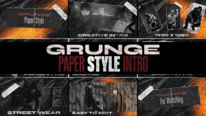 Videohive Paper Style Grunge Intro Openers template preview