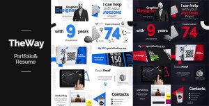 VIDEOHIVE TheWay - Portfolio & Resume - AFTER EFFECTS TEMPLATE Video Displays template preview