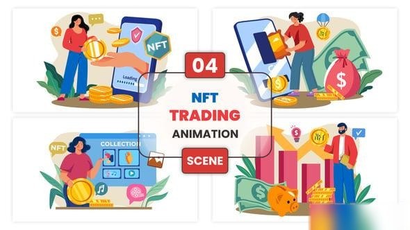 Videohive NFT Trading Animation Scene