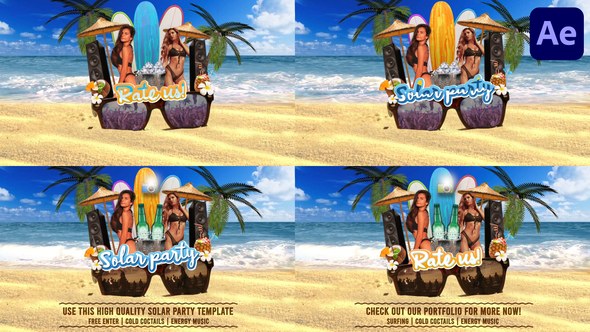 Videohive Solar Party | After Effects Elements template preview