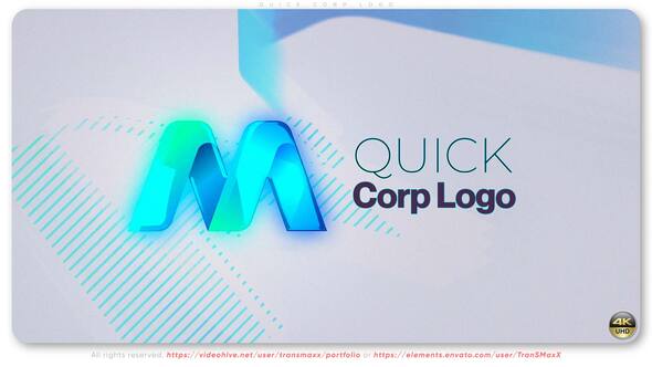 Videohive Quick Corp Logo вЂ“ Minimal & Elegant Corporate Logo Reveal Logo Stings template preview