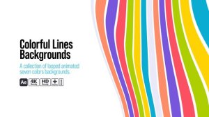 Videohive Colorful Lines Backgrounds Elements template preview