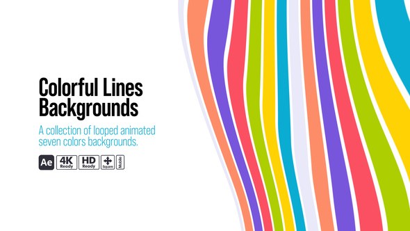Videohive Colorful Lines Backgrounds Elements template preview