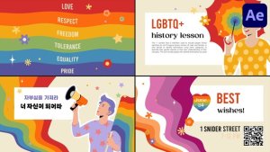 Videohive LGBTQ Typography for After Effects Titles template preview