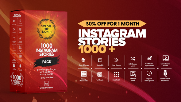 Instagram Stories Pack Video Displays template preview