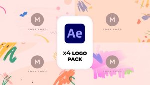 Videohive Hand Drawn Brush Logo Pack Logo Stings template preview