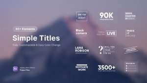Videohive Simple Titles 58456092 Titles template preview