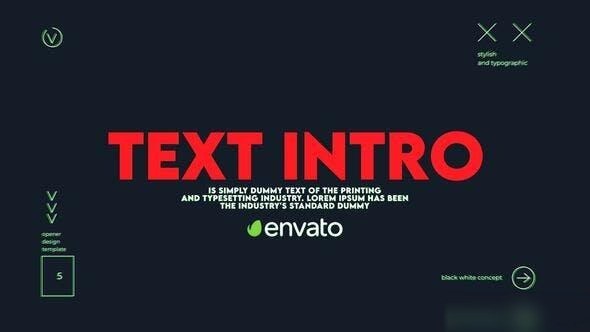 Videohive Text Intro 43440237 Openers template preview