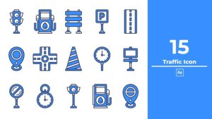 Videohive Traffic Icon After Effect Elements template preview