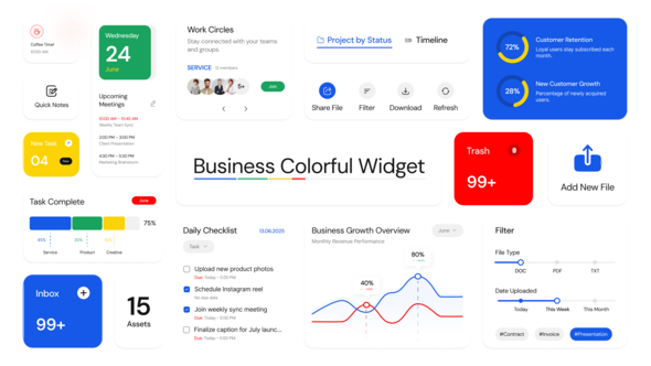 Videohive Business Infographic Widget Infographics template preview