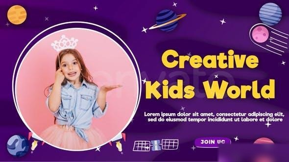 Videohive Kids Planet Slideshow 3 Openers template preview
